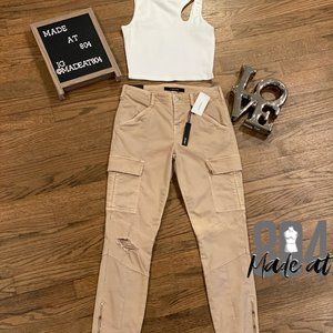 J BRAND SKINNY JEANS RIPPED SANDSKY